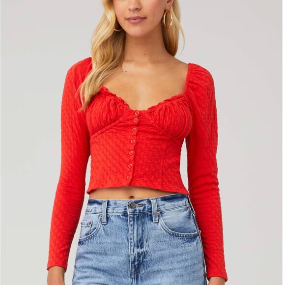 Free People Ladybug Long-Sleeve top- XS - Picture 1 of 3